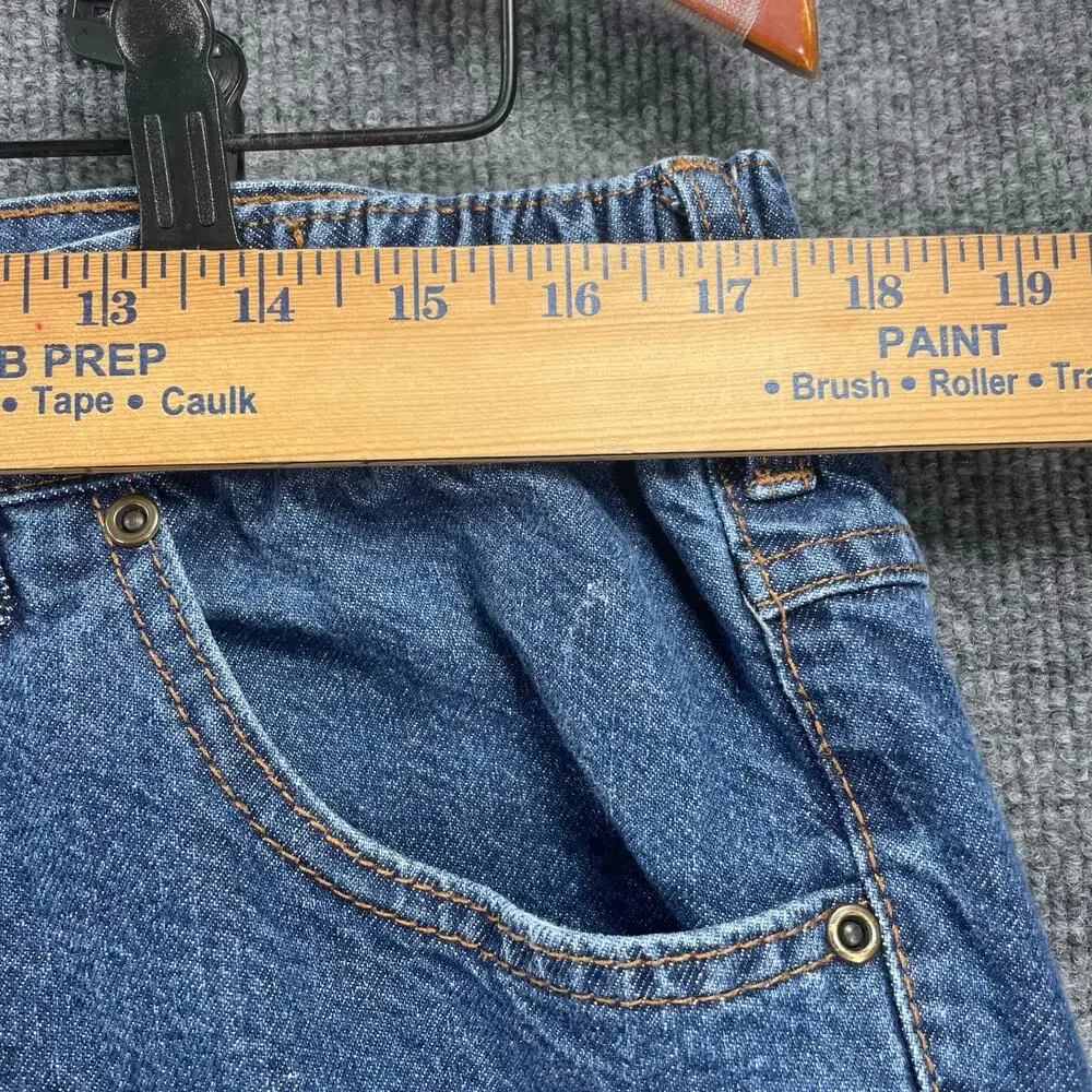 VTG Duke Jeans Men's 34X28 Blue Denim Stretch Waistband Straight Leg - Picture 2 of 10